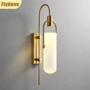 Axyaa Postmodern Glass Wall Lamp for Hotel Restaurant Aisle Bedside Lighting