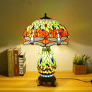 Axyaa Tiffany Stained Glass Table Lamp - Retro Luxe for Living Room & Bedroom