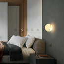 Axyaa Marble Wall Lamp: Elegant Nordic Designer LED Lighting for Home Decor
