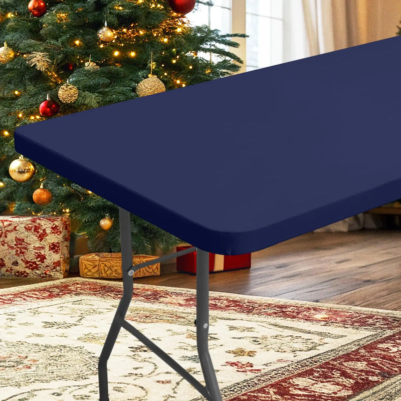 Axyaa Outdoor Picnic Waterproof Tablecloth, Elastic Fitted Table Protector