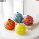 Axyaa Ceramic Pomegranate Vase Flower Arrangement Hydroponic Dried Flower Crafts