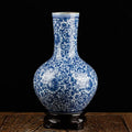 Axyaa Blue White Porcelain Flower Vase: Elegant Jingdezhen Ceramics Home Decor Craft