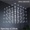 Axyaa Chrome Square LED Pendant Lamp - Stainless Steel - Adjustable Cord - Modern Lighting
