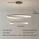 Axyaa Modern LED Circle Pendant Lights Dimmable Chandelier for Living Room Bedroom Home