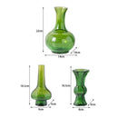 Axyaa Green Glass Geometry Vase for Home Decor and Flower Arrangements