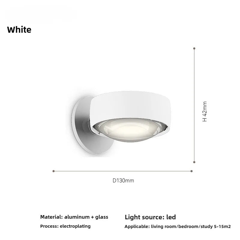 Axyaa Nordic LED Wall Lamp for Bedside Hallway Living Room - Round Design