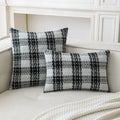 Axyaa Checked Cushion Cover Home Decor Pillow for Living Room