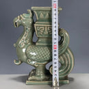 Axyaa Antique Song Ru Kiln Phoenix Head Ceramic Vase - Home Decor Ornament