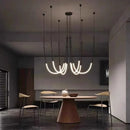 Axyaa Nordic Minimalist Luxury LED Pendant Light Gold Black Linear Design