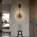 Axyaa Yellow Cave Stone Wall Lamp - Japanese Wabi Sabi Style for Living Room