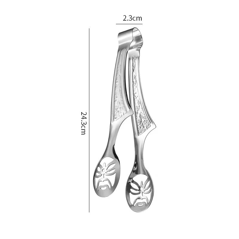 Axyaa Stainless Steel Double-Sided Food Clip - Kitchen Essential for Cooking and Grilling