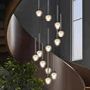 Axyaa Crystal Chandelier Stair Pendant Lamp Living Room Pendant Lights