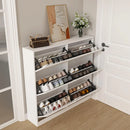 Axyaa Slim Shoe Storage Cabinet with 6 Flip Drawers, Adjustable Shelves, Modern Organizer