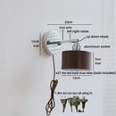Axyaa Bedroom LED Wall Lamp Sconce with Switch for Bathroom Mirror Stair Light