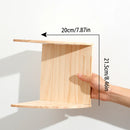 Axyaa Burlywood Wooden Corner Shelf: Boho Style Storage & Room Décor Organiser
