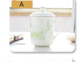 Axyaa Green Orchid Bone  Beer Glass with Sling and Lid.