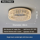 Axyaa Gold Crystal Round Ceiling Light for Home Living Dining Bedroom Study