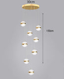 Axyaa Crystal Chandelier Set - Elegant Ceiling Lights for Home, Dining Room, Staircase