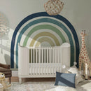 Axyaa Rainbow Fabric Wall Mural for Kids Rooms - Waterproof, Removable, Large Watercolor Design