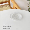 Axyaa Nebula Glass Cake Plate: Small Size, Creative Heart Western Dish for Desserts & Snacks.