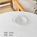 Axyaa Nebula Glass Cake Plate: Small Size, Creative Heart Western Dish for Desserts & Snacks.