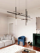 Axyaa Modern Minimalist Black Gold Ceiling Pendant Light 2026 LED Dimmable Lamp