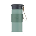 Axyaa Stainless Steel Leather Travel Coffee Cup Vacuum Flask