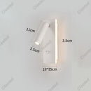Axyaa Rotatable LED Wall Lamp, Rechargeable Bedside Reading Light for Bedroom, Living Room