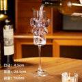 Axyaa Clear Glass Champagne Flute with Pink Bow Knot Design