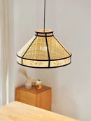 Axyaa Rattan Art Raffia Chandelier: Modern Japanese Style for Home Decoration