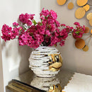 Axyaa Golden Ceramic Vase: European Style Light Luxury Decor for Home & Hotel