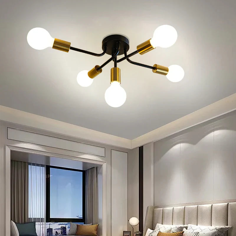 Axya Brass Ceiling Light Fixture for Modern Home Decor and Lighting