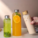 Axyaa Glass Bottle with Stainless Steel & Bamboo Lid
