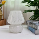 Glass Mushroom Table Lamp Cream: Axyaa Branded Bedroom Decoration Lamp