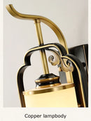 Axyaa All Copper Wall Lamp Glass Lamp for Living Room Bedroom Restaurant TV Background