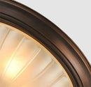 Axyaa Black Bronze Ceiling Light with Frosted White Glass Lampshade