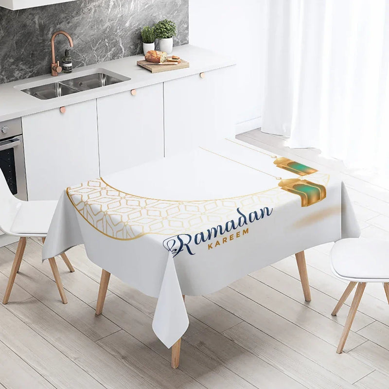 Axyaa Ramadan Mubarak Tablecloth - Islamic Muslim Mosque Home Decor