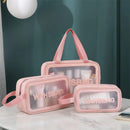 Axyaa Travel Toiletry Bag: Portable PVC Makeup Organizer for Women