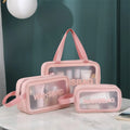 Axyaa PVC Travel Toiletry Bag: Portable Makeup Organizer for Women, Cosmetic Storage Container
