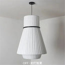 Axyaa White Pleated Pendant Lamp for Dining Room, Cafe, and Bar