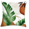 Tropical Leaf Geometric Pattern Pillow Covers by Axyaa for Sofa Bedroom Car