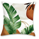 Tropical Leaf Geometric Pattern Pillow Covers by Axyaa for Sofa Bedroom Car