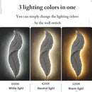 Axyaa Modern LED Feather Resin Wall Lamp for Bedroom, Living Room, and Hallway Decor