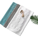 Axyaa White Cotton Bathroom Mat - Non-slip, Water Absorbent, 50*80cm