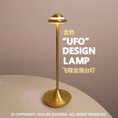 Axyaa Flying Saucer Metal Desk Lamp with USB Charging, LED Night Light