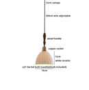 Axyaa Japanese Style Glass Shade LED Pendant Light for Living Room and Dining Area