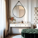 Axyaa Round Black Wall Mirror – Elegant Decor for Living Room and Bedroom