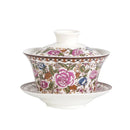 Axyaa Bird Tea Gaiwan Set - 350ml Porcelain Art Tea Bowl Kit