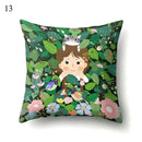 Sloth & Tropical Plants Printed Pillow Cover by Axyaa