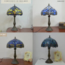 Dragonfly Tiffany LED Table Lamp by Axyaa - Stained Glass Home Lighting Fixture